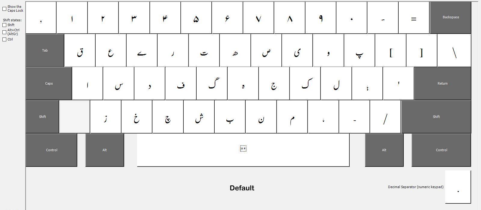 urdu keyboard layout windows 7